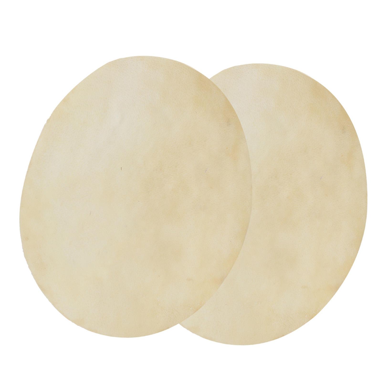 

2pcs Drum Head Sheepskin Consistent Clear Sound for African Bongo Drum (12.2in)