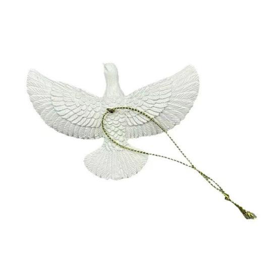 

Yousheng Pigeon Christmas Ornament Artificial Peace Bird Hanging Decoration Resin White Bird with String for Christmas Tree Decor 1pc