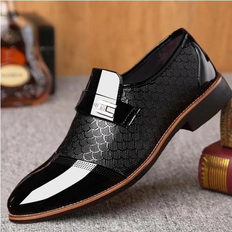 Genuine Men Dress Shoes Oxfords Brogue Lace Up Italian Mens Casual Shoes Luxury  Moccasins Loafers
