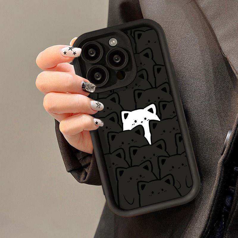 Case For Iphone 11 12 13 14 15 16 Pro Max 16ProMax 7 8 SE 2022 XR X XS 16 Plus Case Cover Soft Couple Cute Bear Full Protection