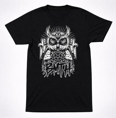 BMTH Bring Me The Horizon T-Shirt in Metallo con Gufo – Maglietta per Band Metalcore Hard Rock