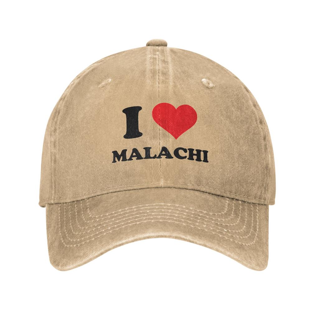 Washed Baseball Cap I Love Malachi Barton Summer Trucker Hat For Couple Women y2k Retro Outdoor Sport Sun Snapback Cap