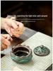 Ceramic Lotus Incense Burner for Mugwort & Sandalwood - Home Health Care Decor.