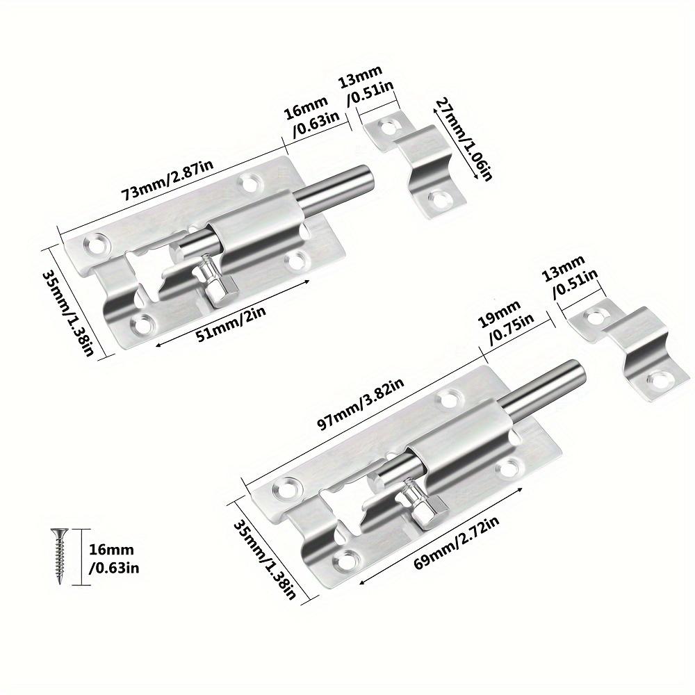 6 adet Sürgülü Kilit Premium Namlu Cıvata Mandalı Kalınlaştırılmış Kapı Cıvata Kilidi Sürgülü Cıvata Mandalı 36 Vida Paslanmaz Çelik Sürgülü Mandal Kilidi Sürgülü Kilitler