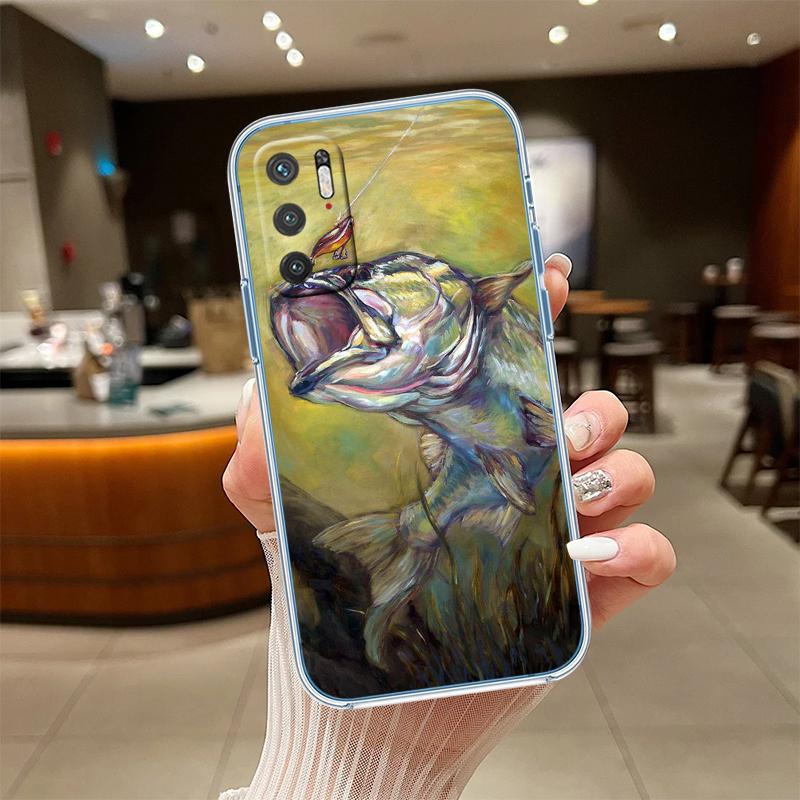 RE4 Angling Go Fishing Transparent Phone Case for Samsung Galaxy A04 A04S A14 A23 A34 A54 M23 M33 M52 M53