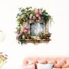 Fake Window Flower Potted Garden Landscape Window Self-adhesive Wall Stickers Living Room Background Decal
