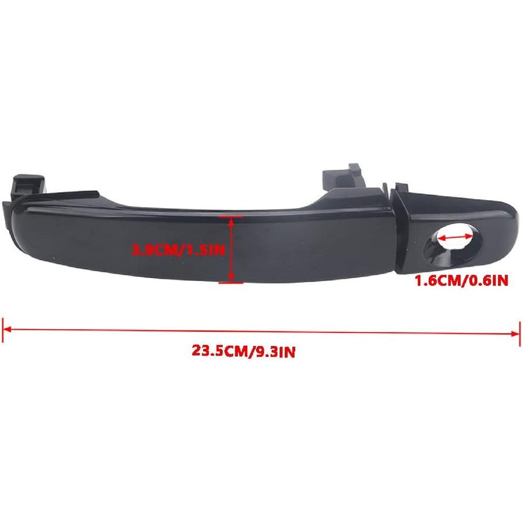 Set 2 Front Outer Door Handle, Exterior Door Handle Black Front Left & Right, Compatible with Chevrolet Equinox Hhr Malibu, Compatible with Pontiac