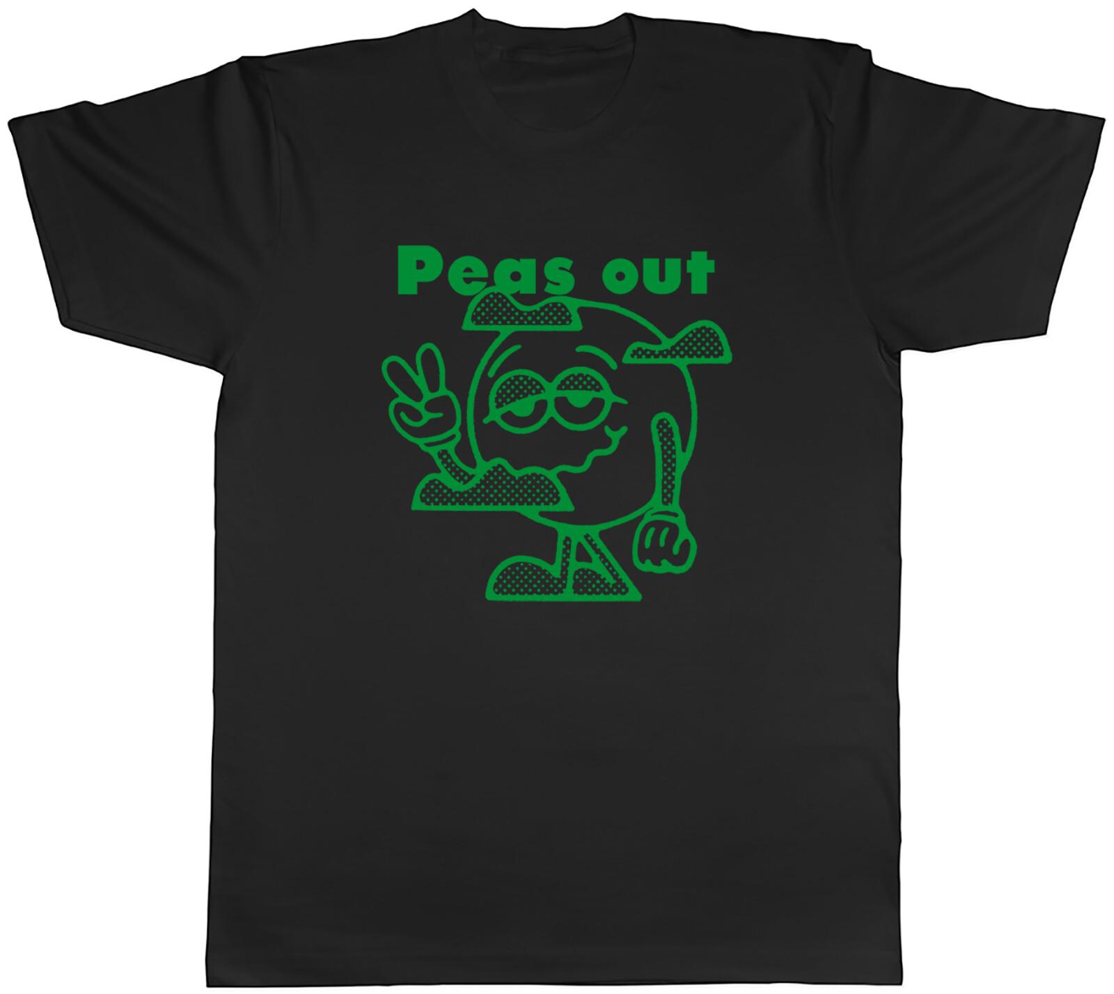 Funny Peas Out Mens T-Shirt Peace Out Joke Unisex Tee Gift L