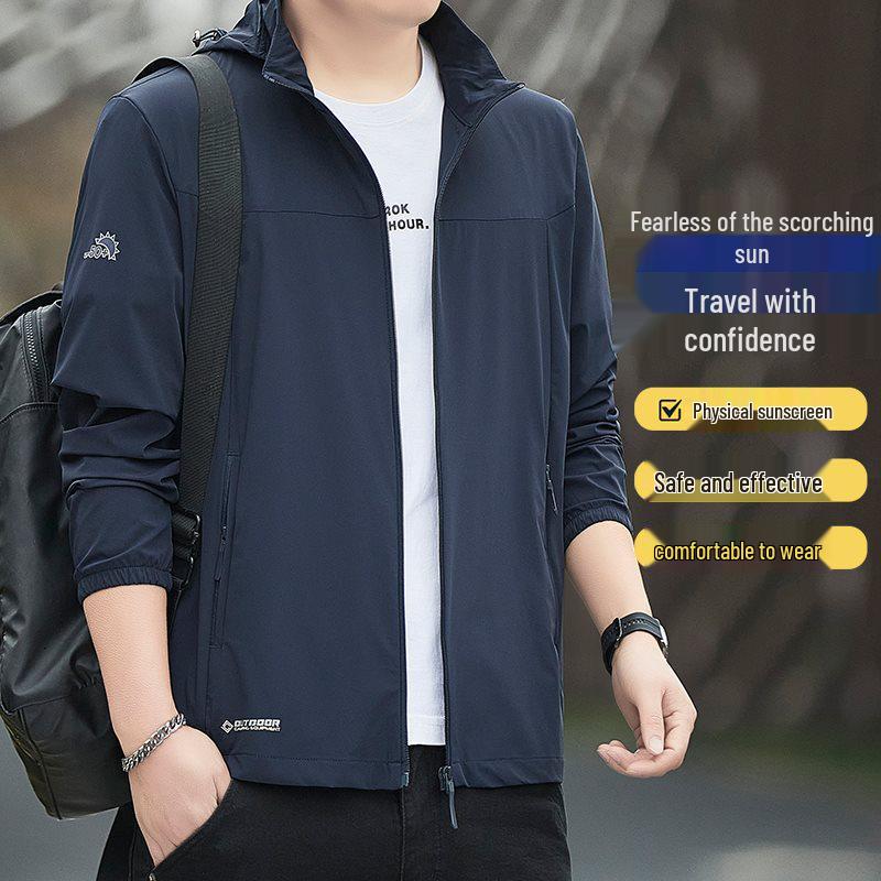 2026 Men s Ultra-Thin Breathable Ice Silk Sun Protection Clothing - Summer Outdoor Casual Sports & Fishing Apparel 2XL