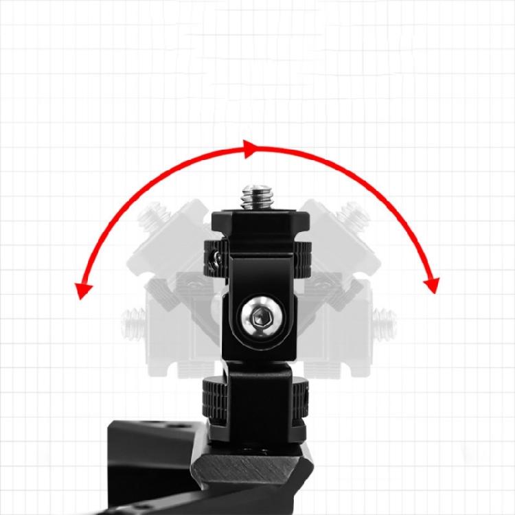 Universal Hot Shoe Mount Field Monitors Holder with Double 1/4inch Screw for Tripod and PTZ Video Shoot Equipment