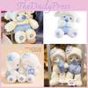 Cute Woolen Toys With Checkered Pants Design And Pacifier Decor For Sleep Kids