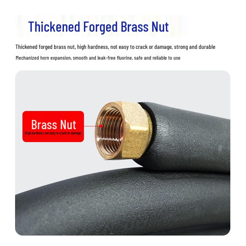 Thickened Air Conditioner Connection Pipe - Insulated Weld-Free Copper Aluminum Pipe for R410/R320 Air Conditioner Outdoor Unit (1p/2p)