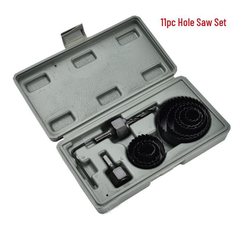 Woodworking Hole Saw Set: Light Hole Opener & Drill Accessories with Woodworking Bits 11p/16p/8p