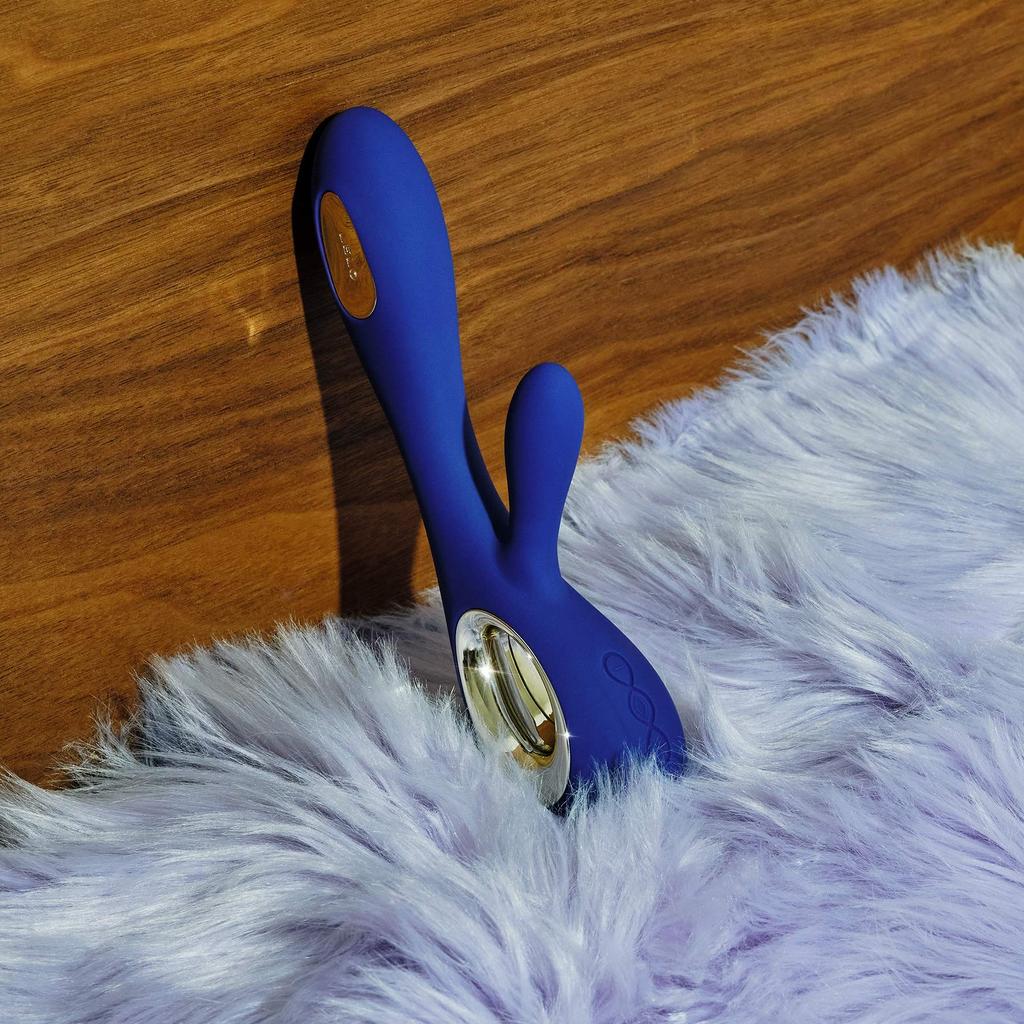 LELO SORAYA Wave Rabbit Vibe Vibrator with unique wave motion technology for sex toy for piston midnight blue - women, women, vibe,