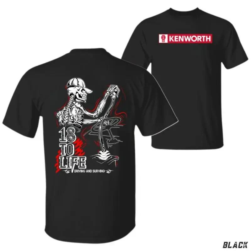 Kenworth Trucker T-Shirt, Skeleton Gear Shifter 18 to Life Design, Kenworth Big Unisex T-Shirt S