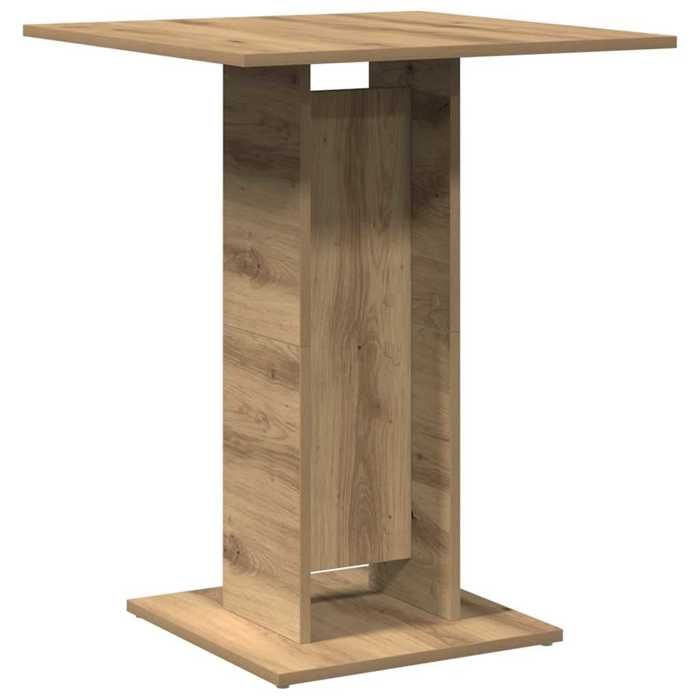 VidaXL Table de bistro chêne artisanal 60x60x75 cm bois d'ingénierie 856023