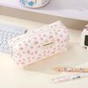 Love Heart Pen Bag High Capacity Stationery Organizer Cute Stationery Bag  Office