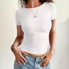 Women's Short Slim Fit Round Neck T-Shirt