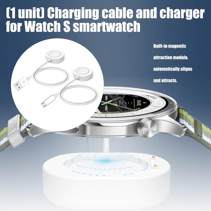 Portable Charging Cable for Smartwatch PVC Construction Universal Fit Rapid Charging Capability Includes Safety Features
