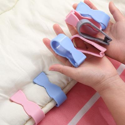 6 Pcs Quilt Fixing Clips Inverted Tooth Design Reusable Elastic Kitchen Towel Clips Prevent Falling Needleless Sheet Buckle Clamps Anti-slip