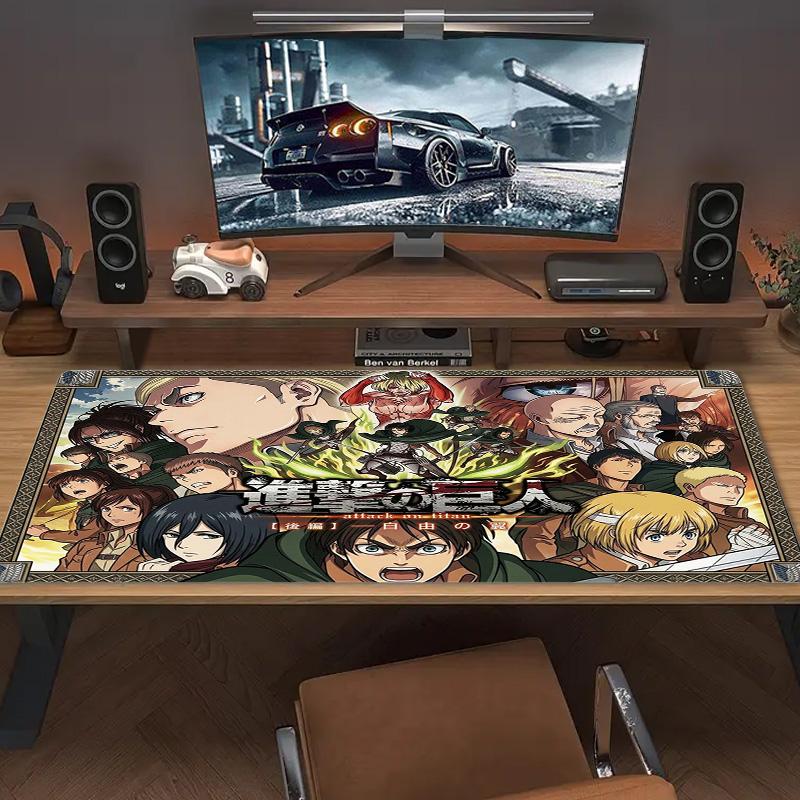 Anime Attack-on-Titan Color Mouse Pad Large Gaming Table Cushion Non-slip Laptop Tablet Big Mousepad XXL Mat Mini PC Playmat With Lock Edge