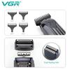 VGR V-644 Three-piece Haircut Combination Electric Shaver Professional Men's Hair Clipper Carved Electric Hair Trimming with Digital Display