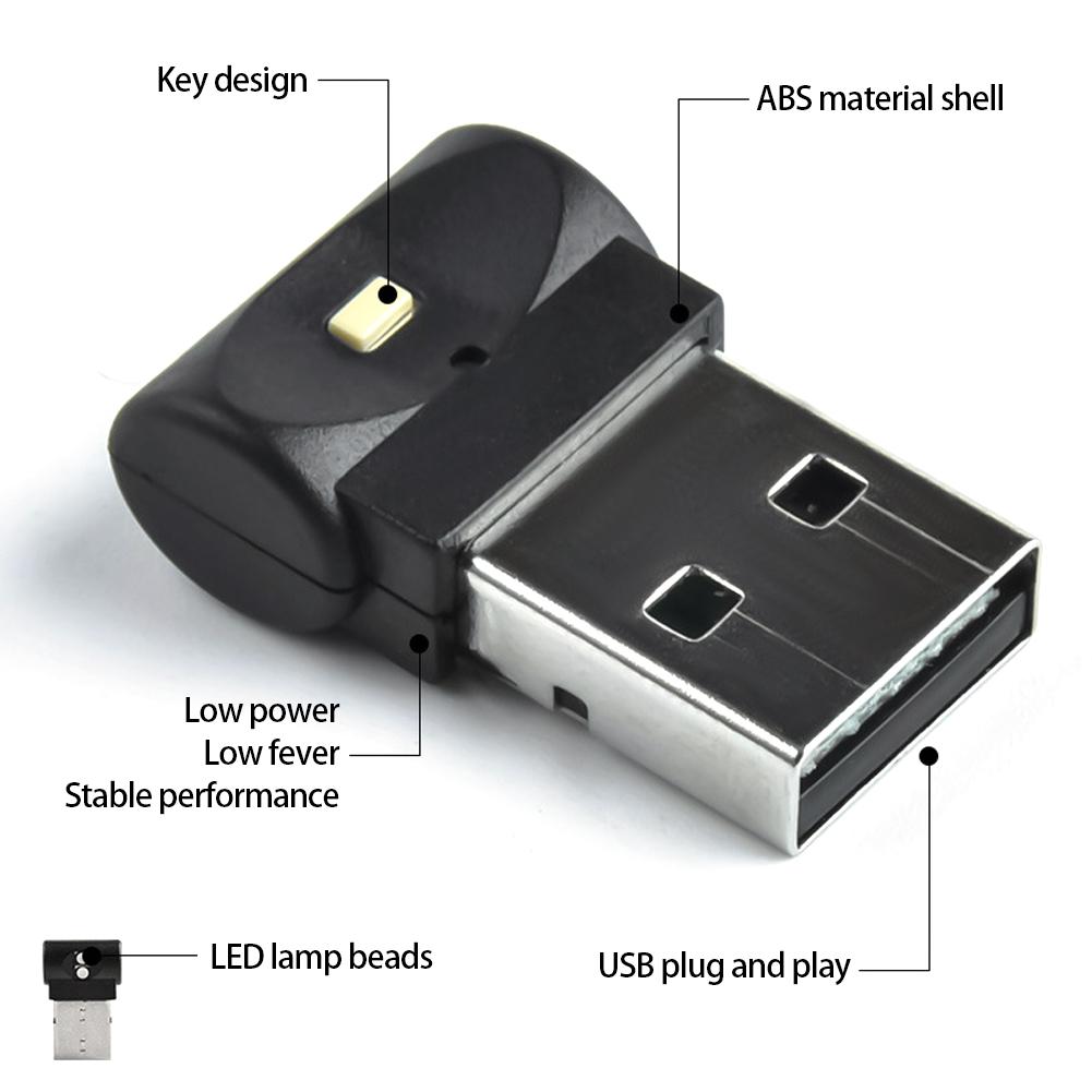 Car USB Interior Ambient Atmosphere Light Foot Lamp LED Signal Lights Auto Reading Lamp Decorations