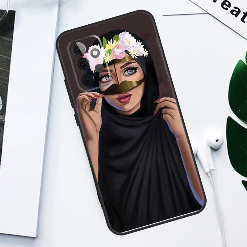 Islamic Arabic Hijab Girl For Samsung Galaxy A06 A05 A16 A54 A34 A14 A55 A35 A15 A53 A33 A13 A22 A32 A52 Phone Case