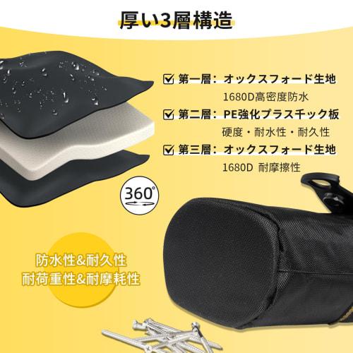 aninako Waist Pouch, Nail Pouch, 2-Tier, Spring-Locked Closure, Detachable Tool Holder, Easy To Attach and Remove, Belt-Attachable, High-Density Nylon