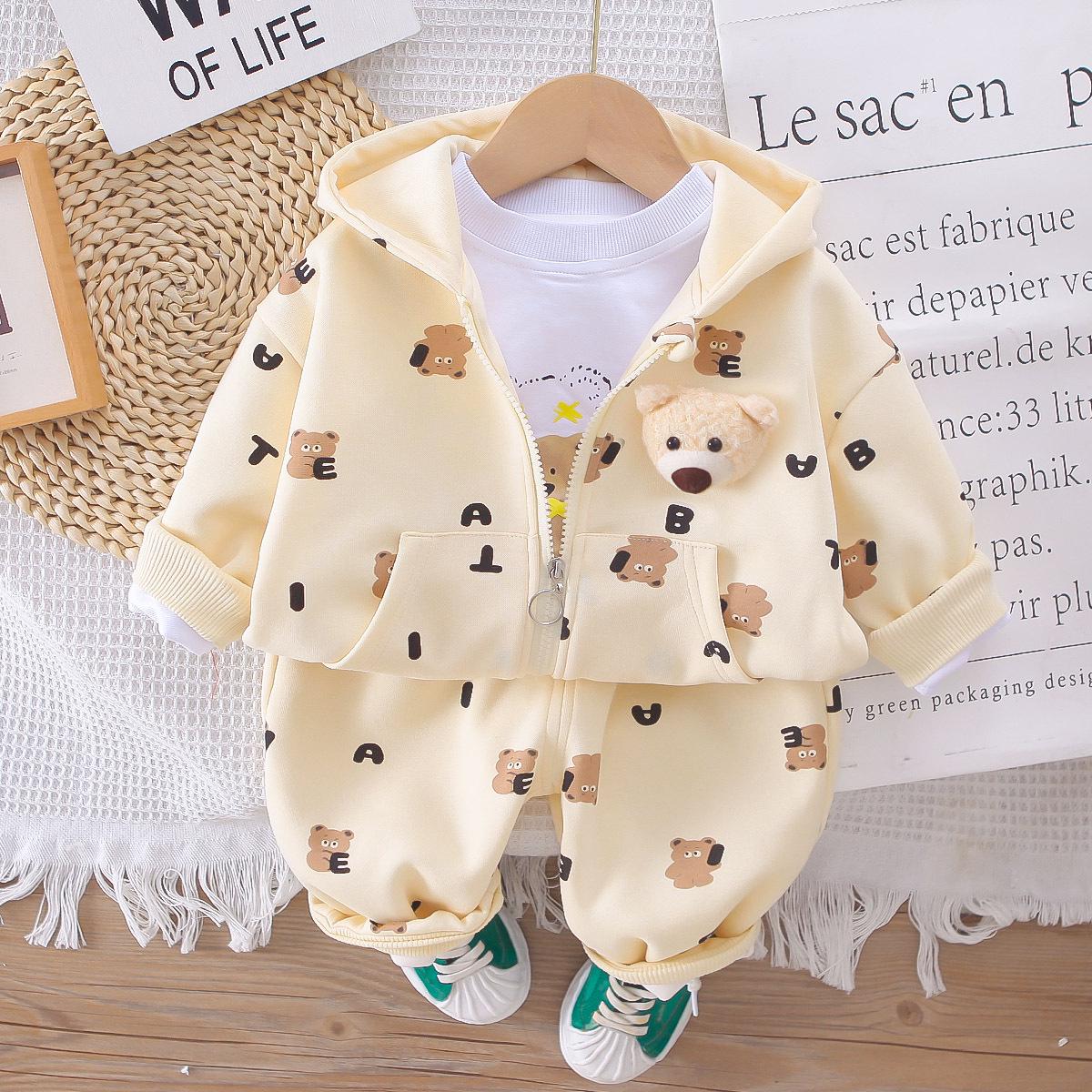 

Модные детские костюмы-тройки для мальчиков и девочек Весна/Осень 2025 Mixed (80cm-120cm/5 pieces) кремовый