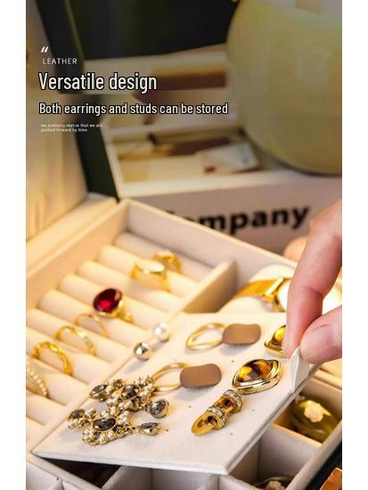 Luxury Multi-layer Jewelry Storage Box for Necklaces & Earrings - Large Capacity Organizer