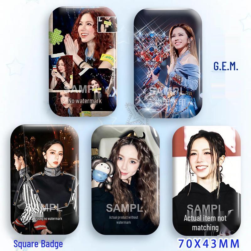 G.E.M. Concert Star Laser Acrylic Standee & Badge Set