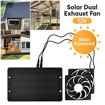 Solar-Abluftventilator 10W 12V Mini-Ventilator Solarpanel-betrieben Lüfter Abluftventilatoren für Wohnmobil-Dach Hausentlüftungsventilatoren