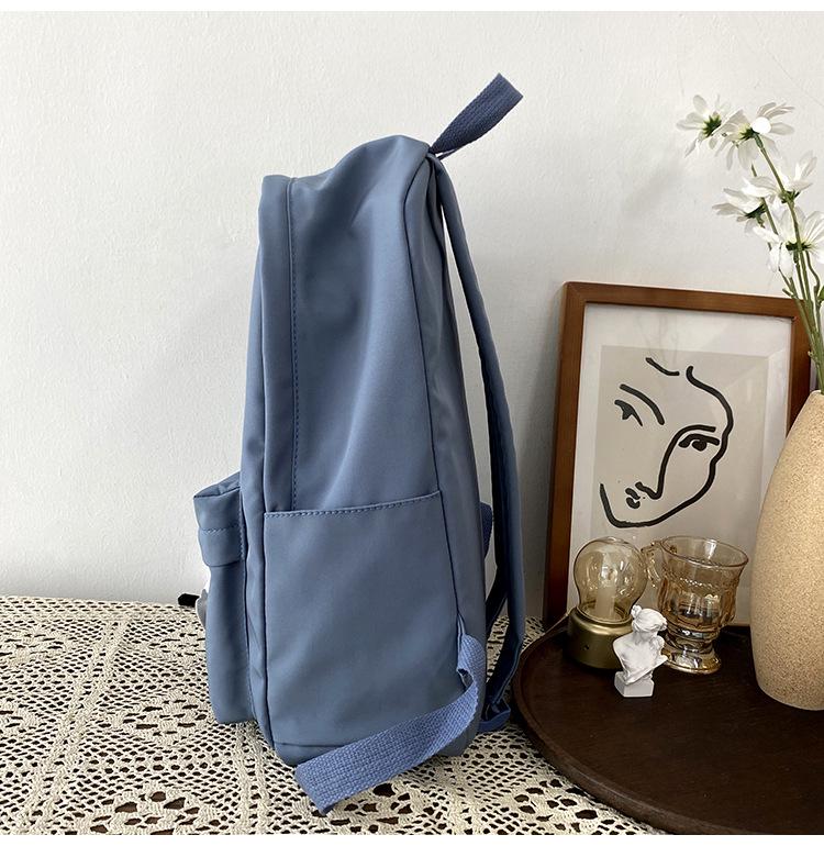 Japanese Ulzzang Style Cute Cartoon Bear Embroidery Soft Girl Backpack