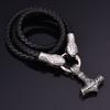 Explosive Nordic Viking Stainless Steel Snake Head Thor 'S Hammer Pendant Necklace Men 'S Jewelry 
