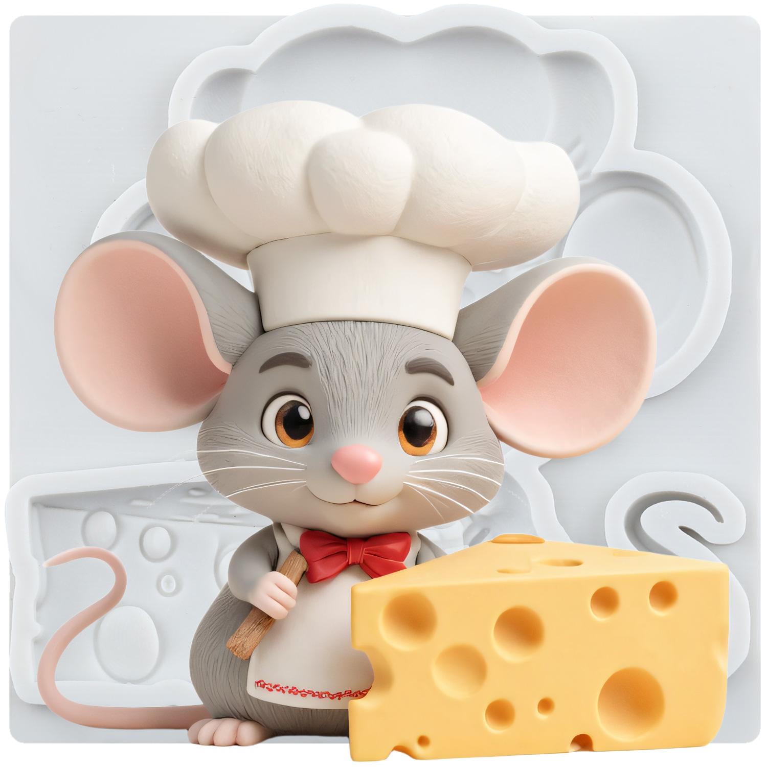 

Силиконовые формы для мышей, форма для сыра, форма для помадки, инструменты для украшения торта, топпер для кексов, форма для конфет, шоколада, гампасты серый