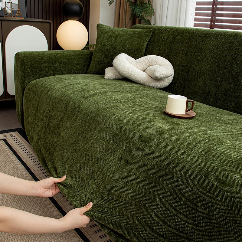 Jacquard Stretch Sofa Cover Pet Friendly Anti Slip Thickened Furniture Protector For Living Room Sofas, 1/2/3 Seater Home Couch