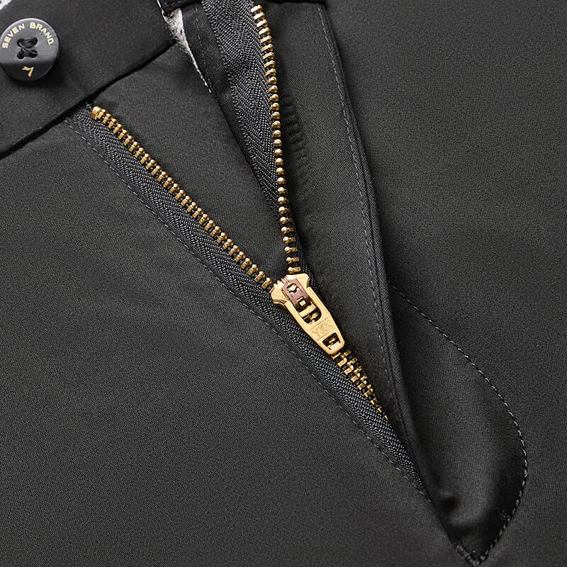 Septwolves Men's Cooling Bamboo Fiber Slim-Fit Cropped Chinos