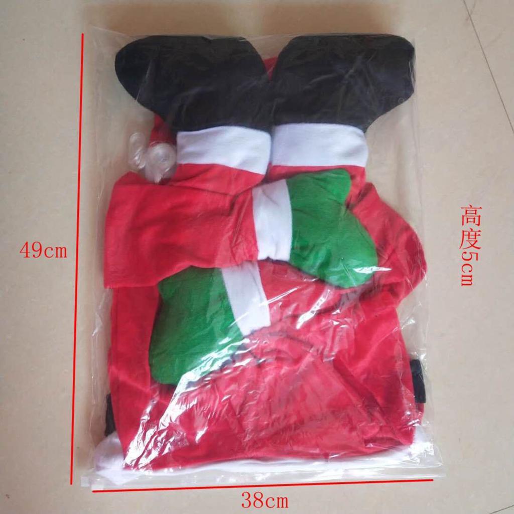 Christmas Hanging Santa Suit From The Gutter Roof Outdoor Decoration Big 5FT