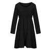 Women's Fashion Long Sleeve Round Neck Color Big Swing Beach Dress