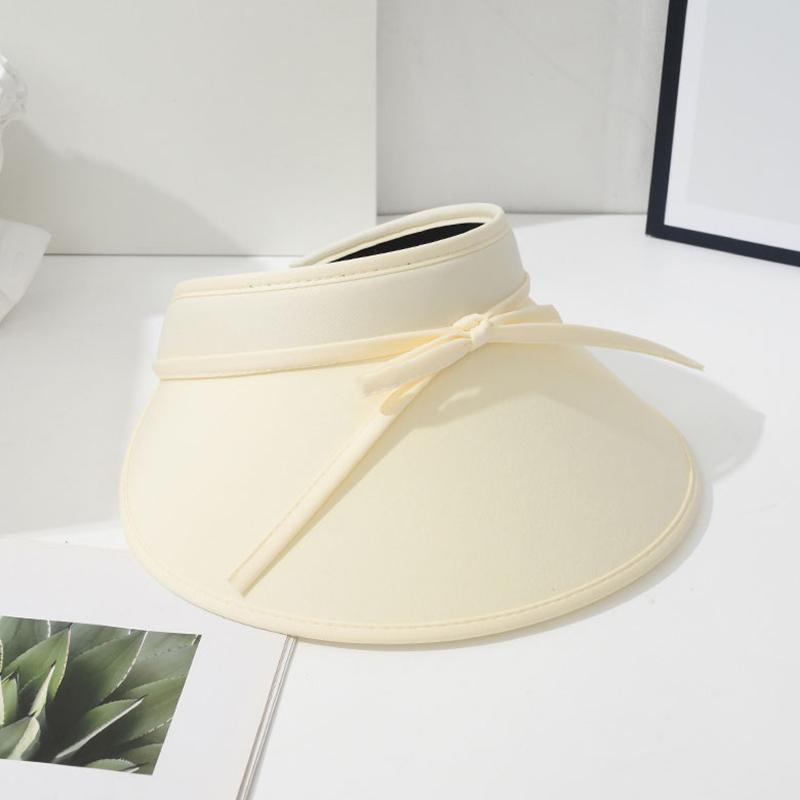 

Летняя маска для лица с бантом, шляпа от солнца с широкими полями из ледяного шелка с открытым верхом, женская защита от УФ-лучей, шляпа для хайкинга и рыбалки, летняя пляжная шляпа бежевый