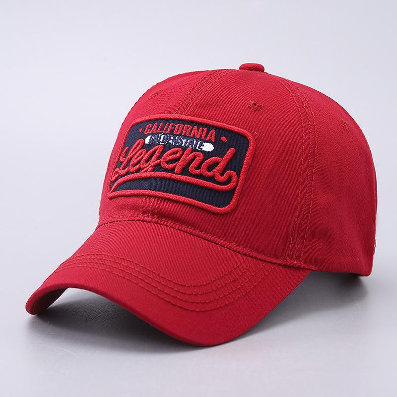 

3D Letter Embroidered Baseball Cap, All Cotton Legend Washed Curved Brim Hat, Suitable For Outdoor Sports And Sun Protection Adjustable