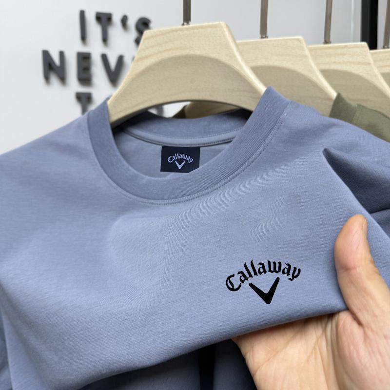 Callaway 2025 Summer Men's and Women's New Embroidered High-quality Round Neck Large T-shirt Couple Golf T-shirt
