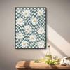 DIY 5D Diamond Art Kit Wavy Checkerboard Daisy Flower Pattern Sparkling Rhinestone Canvas for Bedroom Living Room Decor