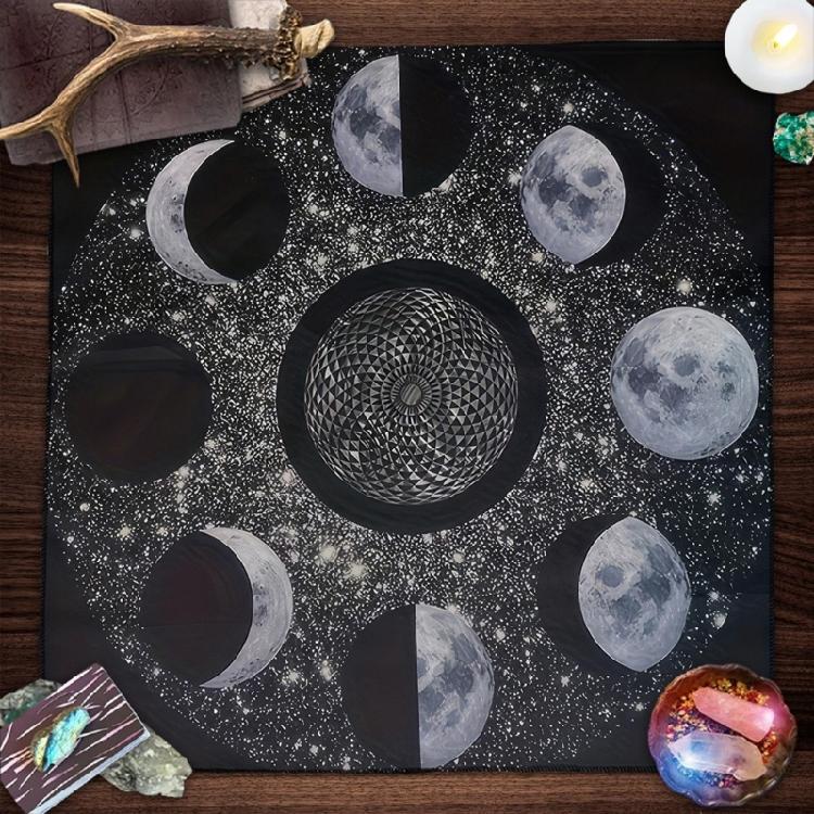 Moon Phases Astrologys Tarots Tablecloth Altars Cloth Divinations Tablecloth