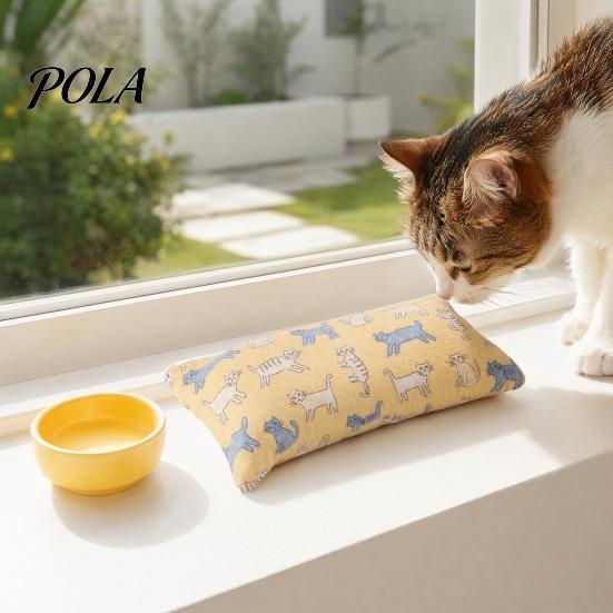 Soft Cat Pillow Toy Cuddle Toy, Catnip with Silver Vine, Crinkle Kitten Kicker Rustling Scratch Cute Print Snuggle for Indoor Cats Biting Kicking
