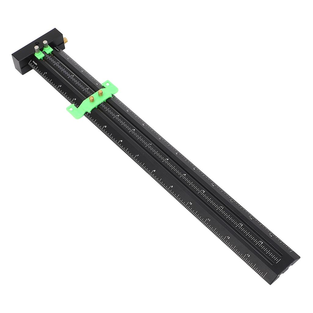 Woodworking   Tool 14inch Metal Aluminium Alloy Double Line Marking Ruler   T Type Measuring Scribing Ruler