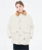 Np Studio Union Quilted Fur Collar Short Padded Jacket Ivory