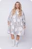 Blanket Sweatshirt Oversize Warm Thick Blanket Sweatshirt 2in1 Paws Furry [Kb-W32]