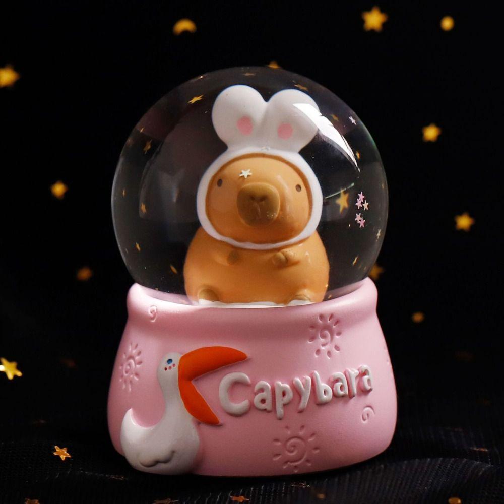 

Капибара Мультяшный Хрустальный Шар Электрический Свет Поделки Милые Ручной Работы Украшения Вечеринка Rabbit